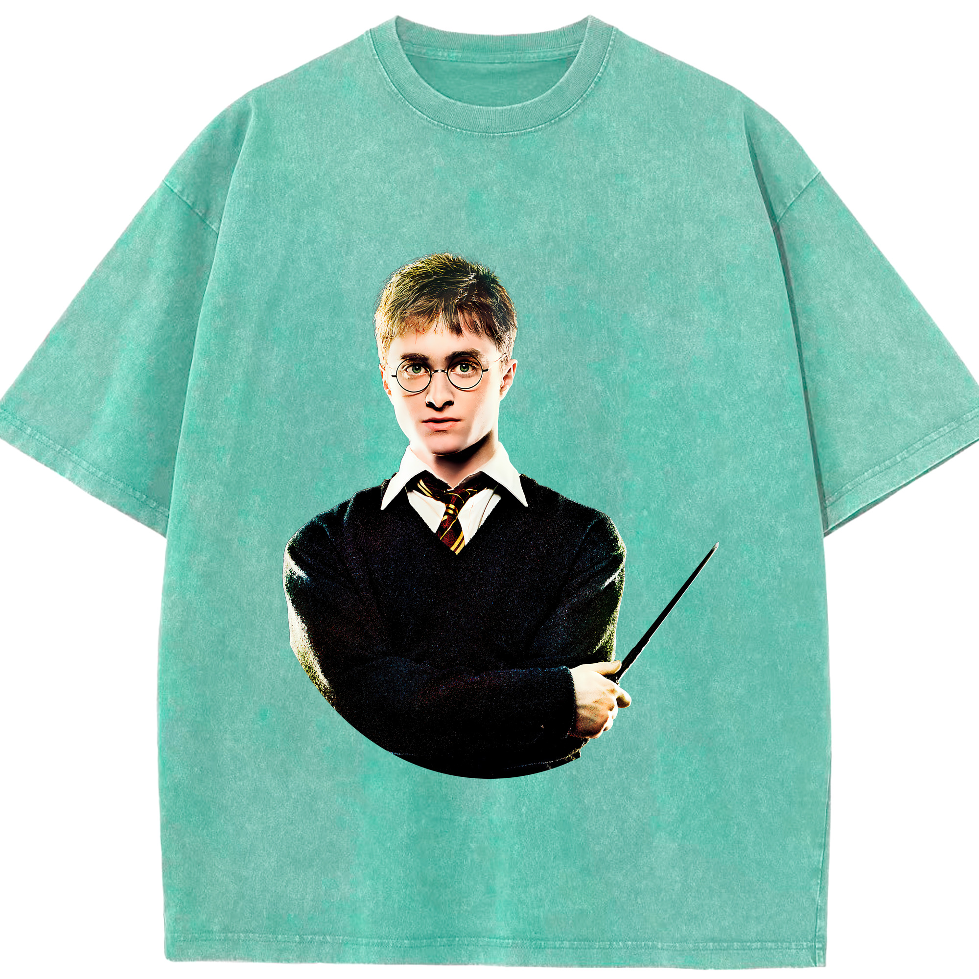 （画像用） Harry Potter ハリー・ポッターシリーズ 綿100% ヴィンテージ風 半袖Tシャツ（フロントプリント）